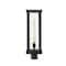 Z-Lite Glenwood 1 Light Outdoor Post Mount Fixture, Black & Clear 586PHBR-BK - alternate 3